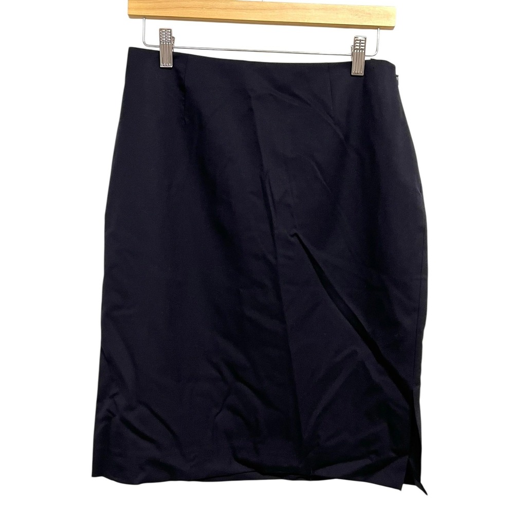 Brooks Brothers 346 Skirt Womens 6 Navy Short Length‎ Pencil Lined Slit Career